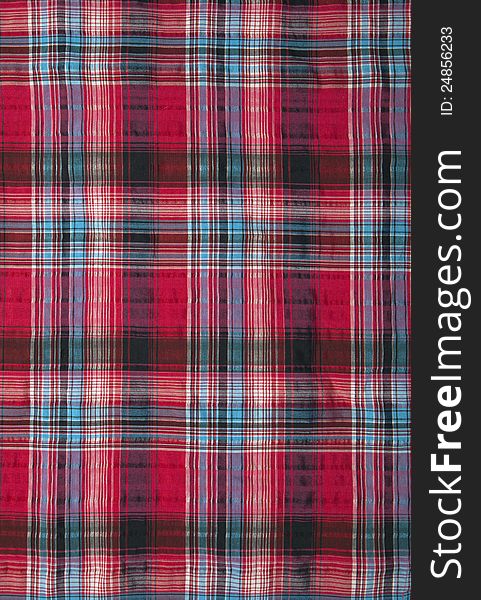 Red checked fabric
