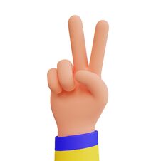 3d Render Hand Symbol Of Peace Royalty Free Stock Photos