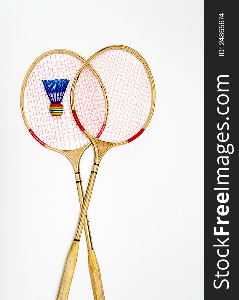 Two rackets for badminton