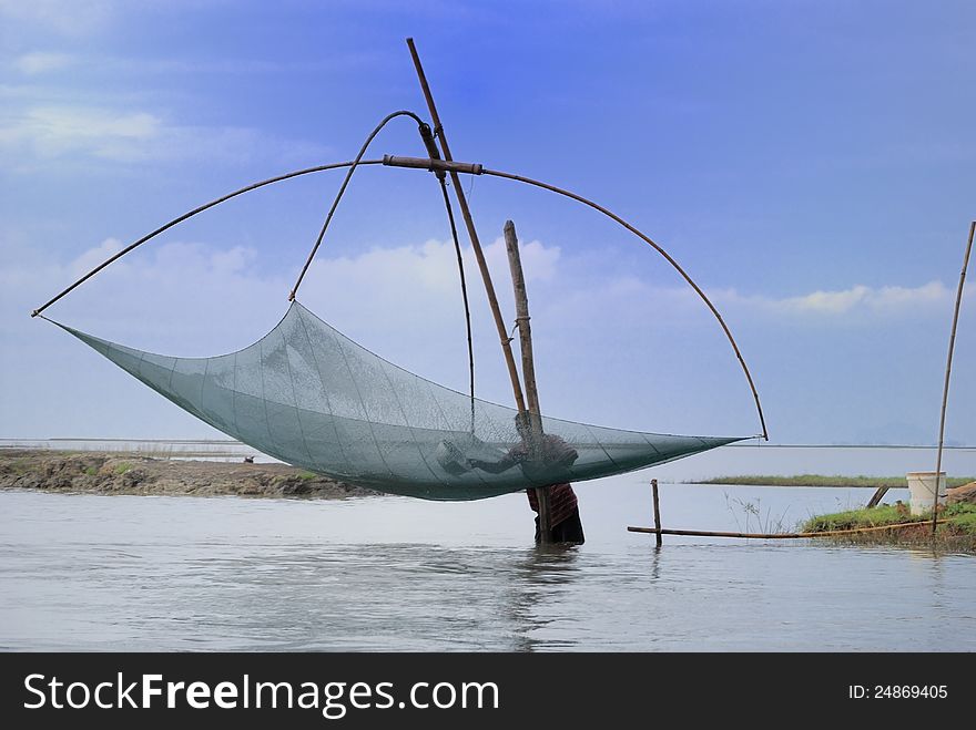 The tool for catch a fish in rural area, Thailand. The tool for catch a fish in rural area, Thailand.