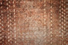 Thai Handicraft Of Bamboo Weave Pattern Royalty Free Stock Images