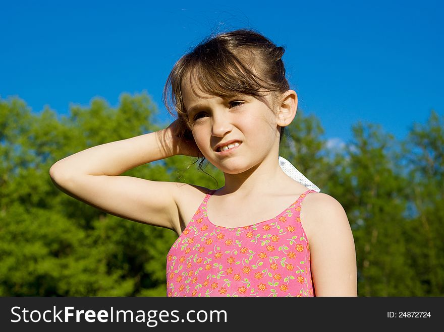 Beautiful little girl on the nature. Beautiful little girl on the nature