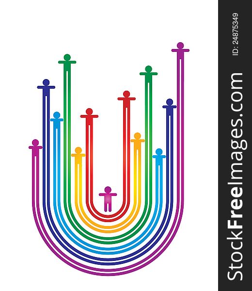 Rainbow human graphic design
