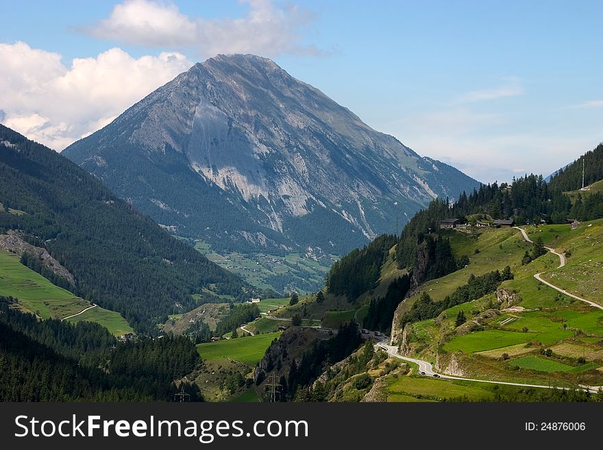 Mountain range in south Switzerland. Mountain range in south Switzerland