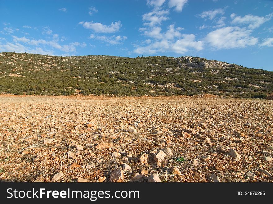 A stoney field in Turkey