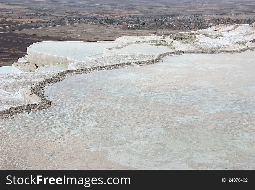 Steps of chalk at Pamukkale. Steps of chalk at Pamukkale