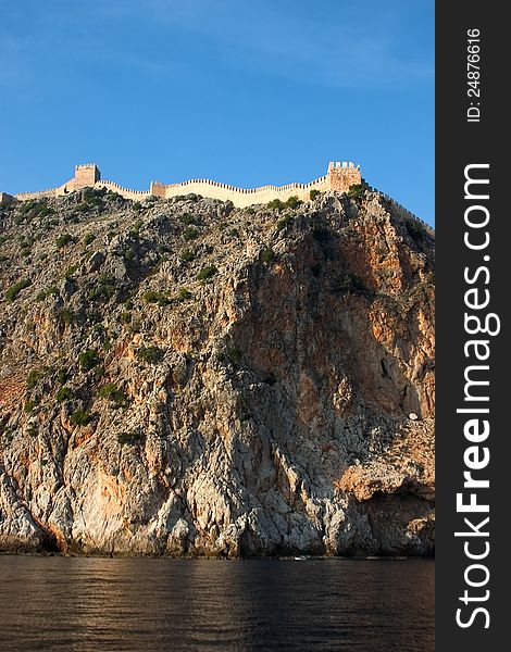 A Castle on the top of the mountain. A Castle on the top of the mountain