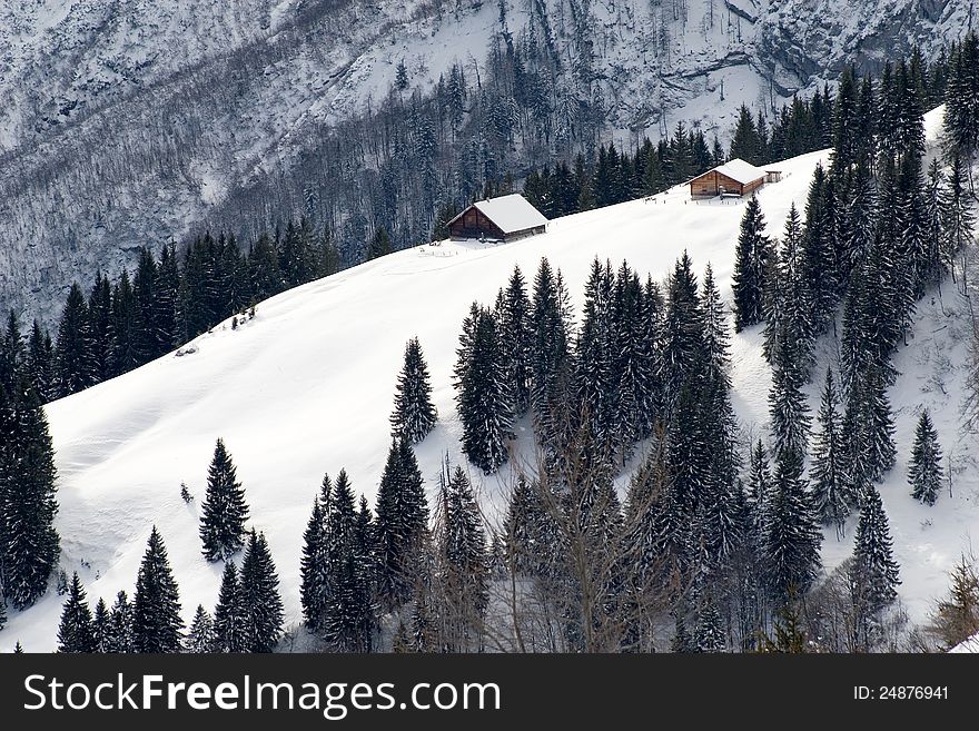 A couple of small houses near Berchtesgaden. A couple of small houses near Berchtesgaden