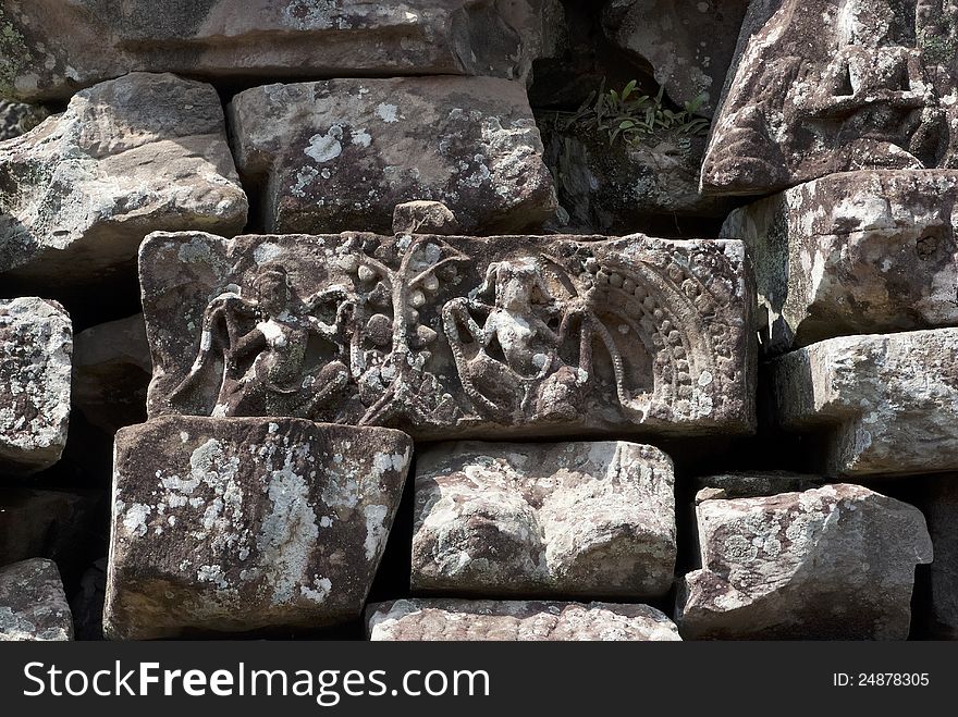 Ruins of Angkor Thom, Bayon, Cambodia