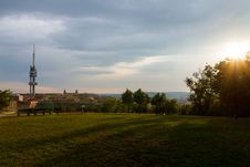 Sunset Over Prague Stock Photos