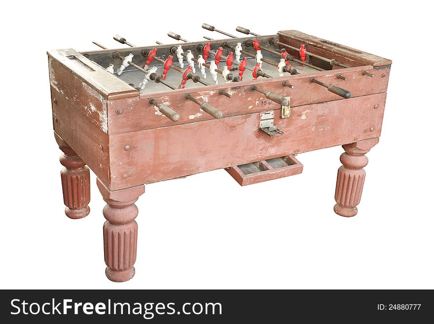 Old soccer table