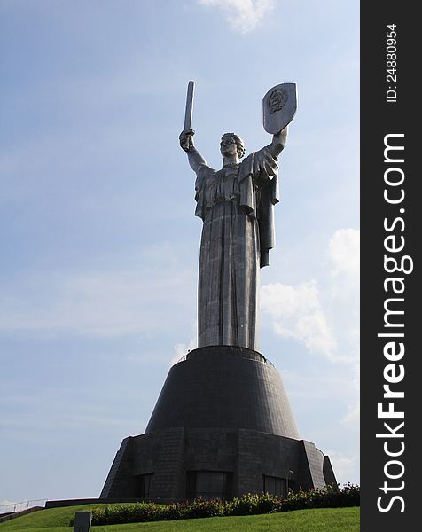 The Motherland monumental statue in Museum of the Great Patriotic War. The Motherland monumental statue in Museum of the Great Patriotic War