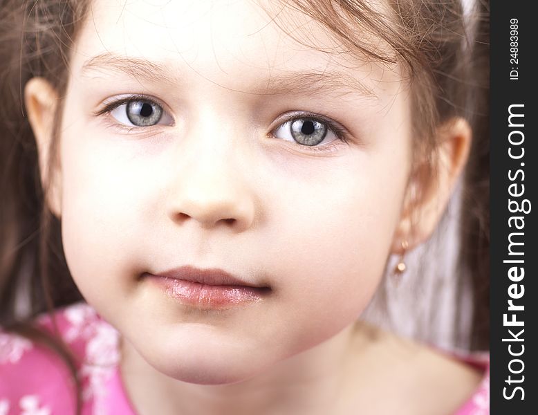 Portrait of little beautiful girl, close up. Portrait of little beautiful girl, close up