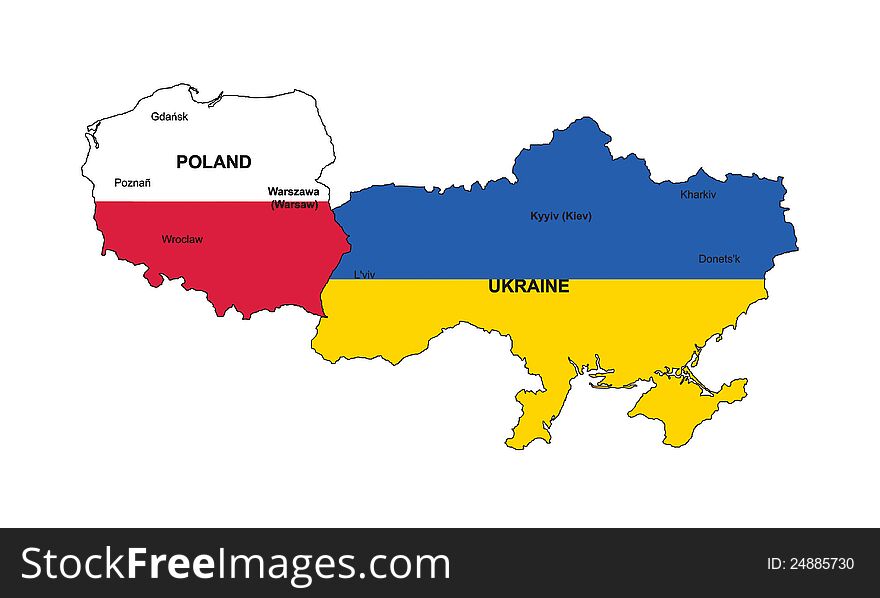 Euro 2012 poland and ukraine cities map. Euro 2012 poland and ukraine cities map