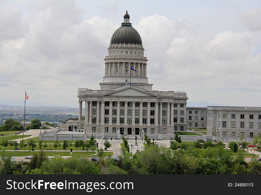 Image of Utah's Capitol Building taken from the East looking West. Image of Utah's Capitol Building taken from the East looking West