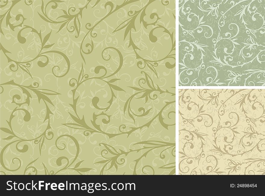 The vector background with a decorative curls. The vector background with a decorative curls.