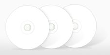 Three Blank Cd Royalty Free Stock Photography Three Blank Cd Royalty Free Stock Photography