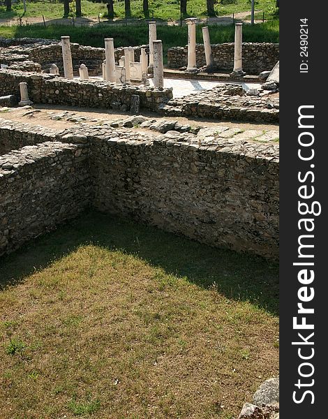 Ruins of the ancient city Heraclea, Landmark in Macedonia.