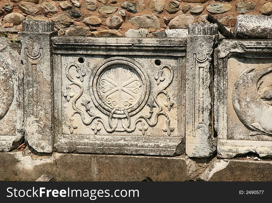 Texture, Fragment of the ancient column in Heraclea - Bitola, Macedonia