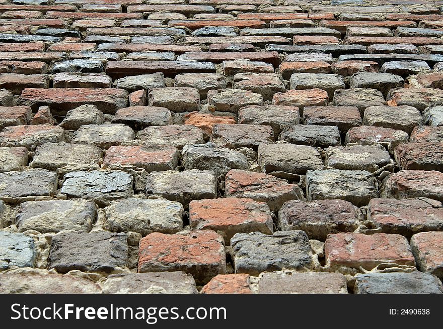 An old typical wall in a french village (Bresse). An old typical wall in a french village (Bresse)