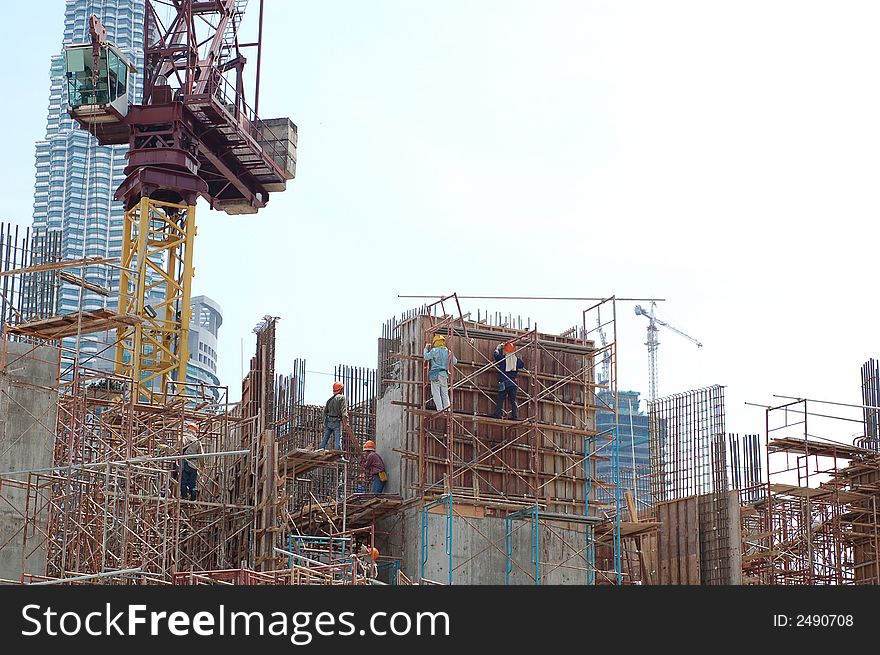 Construction site in Kuala Lumpur. Construction site in Kuala Lumpur