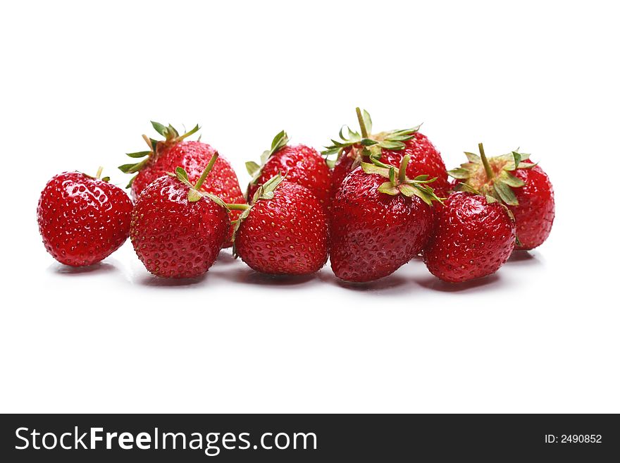 Strawberries isolated on white background. Strawberries isolated on white background