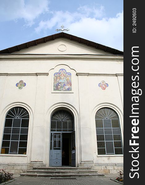 A beautiful church in a summer day