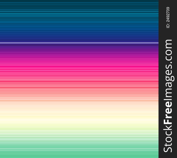 A computer generated horizontal rainbow line abstract. A computer generated horizontal rainbow line abstract