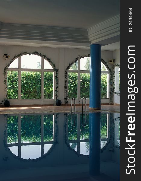 Swimming pool in some tunisian hotel. Swimming pool in some tunisian hotel