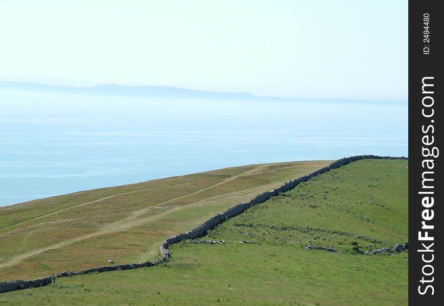 Ancient stone wall,
Llandudno, Wales on the Great Orm