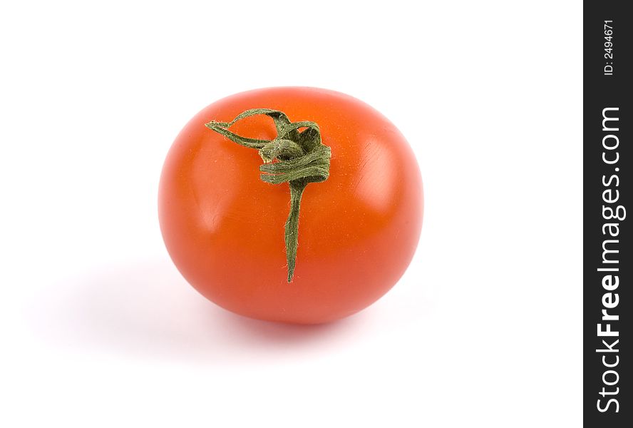 Studio shot of a tomato against white background