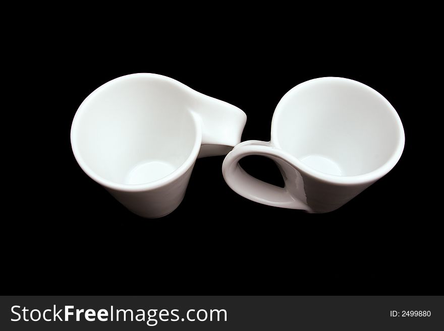 A pair of isolated cups image. A pair of isolated cups image