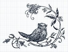 Bird And Flower Stock Images Bird And Flower Stock Images