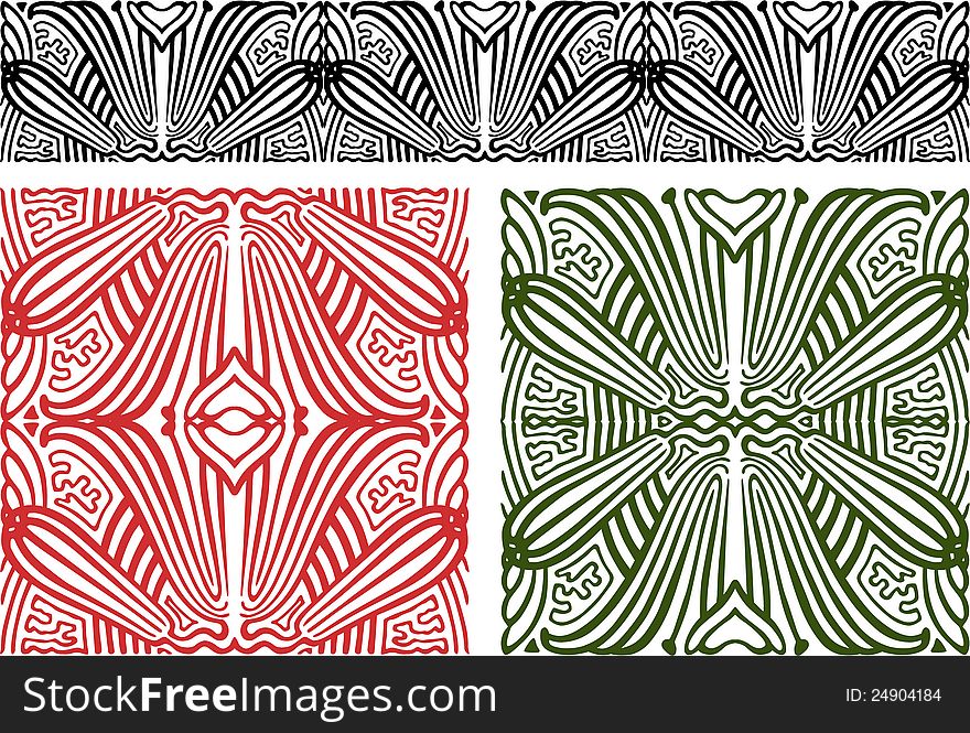 The vector drawing of a decorative abstract element. The vector drawing of a decorative abstract element.