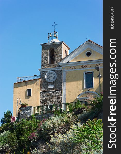 Church on the coast of Cilento. Church on the coast of Cilento