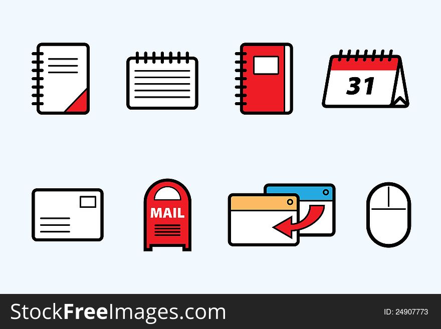 Web Icons, Internet & Website icons, office & universal icons, icons Set, web buttons - Vector
