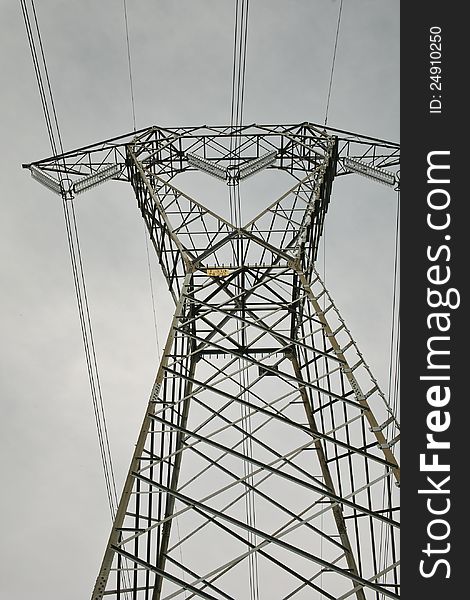 Detail of big electric tower
