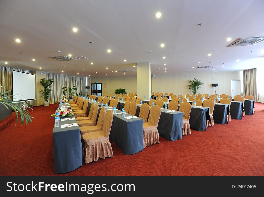 A meeting room Design of hotel in China. A meeting room Design of hotel in China.