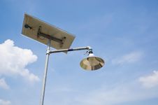 Solar Cell Lamp At Thailand Stock Photo