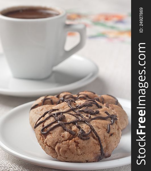 Chocolate Chip Cookie and cafee. Chocolate Chip Cookie and cafee