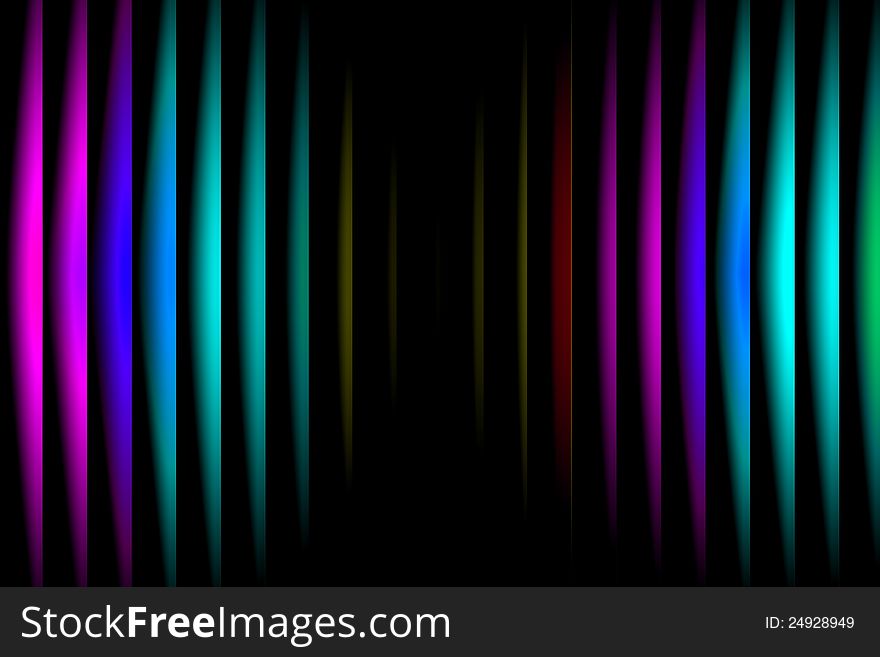 Abstract color bar shading on dark. Abstract color bar shading on dark