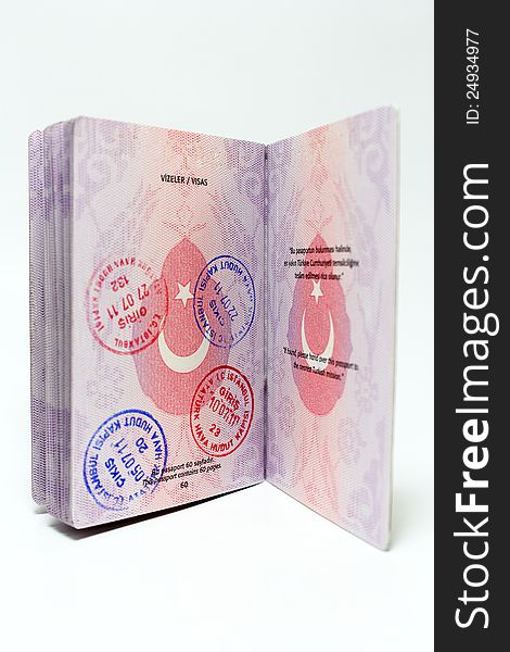 New style Republic of Turkey Passport. New style Republic of Turkey Passport
