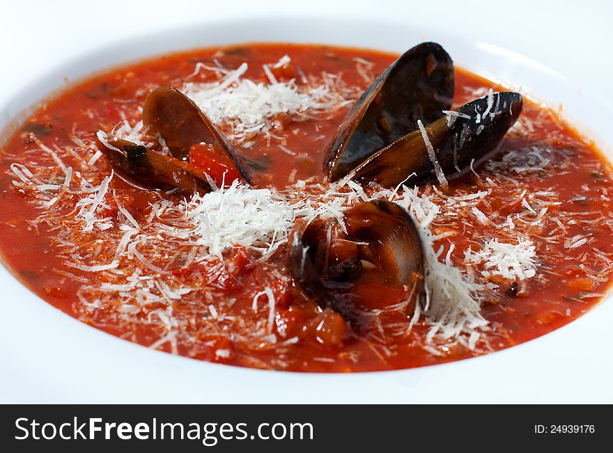 Fragrant Soup With Seafood