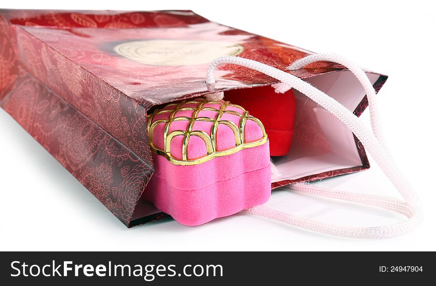 Gifts in the package on an isolated background. Gifts in the package on an isolated background