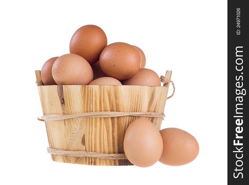 Eggs isolated on white background