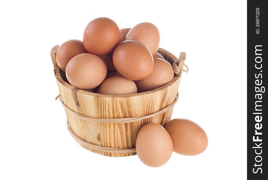 Eggs isolated on white background