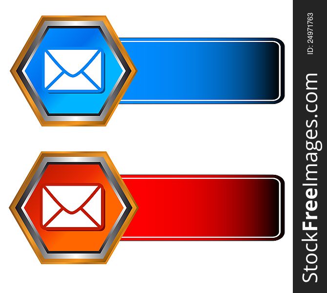 Three mail icons