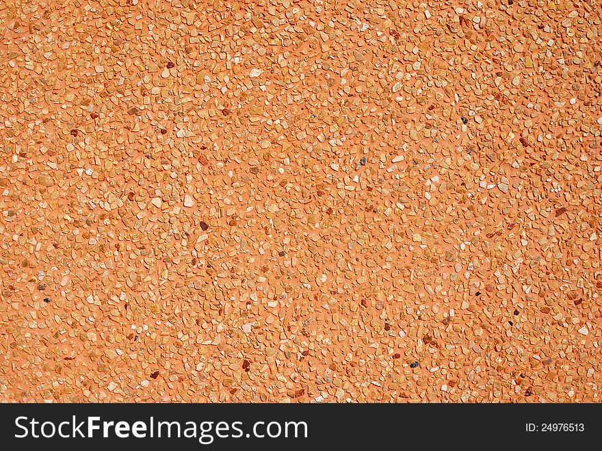 Terrazzo is a decorative surface made ??of cement, sand and gravel used in combination.