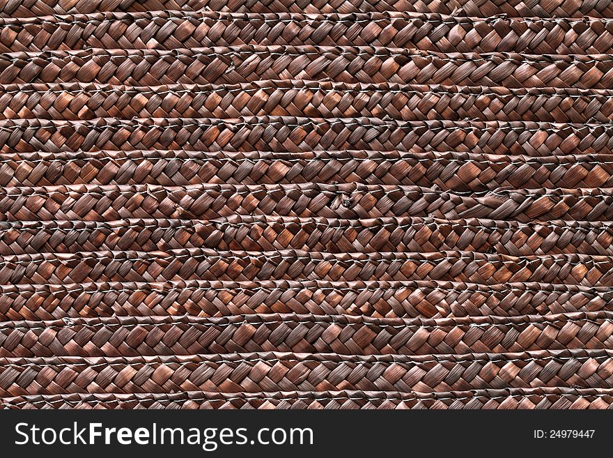 Close up of brown wicker texture background