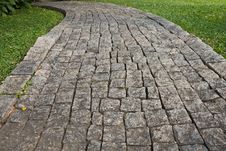 The Stone Block Walk Path Royalty Free Stock Images The Stone Block Walk Path Royalty Free Stock Images